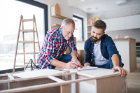 You can be someones expert (or hire one) at Dash Class. Professional helping a Do It Yourself'er with a cabinet.